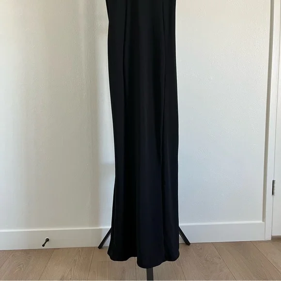 Meshki Wisteria Slinky Maxi Dress With Scarf - Black Size Medium - Picture 8 of 11